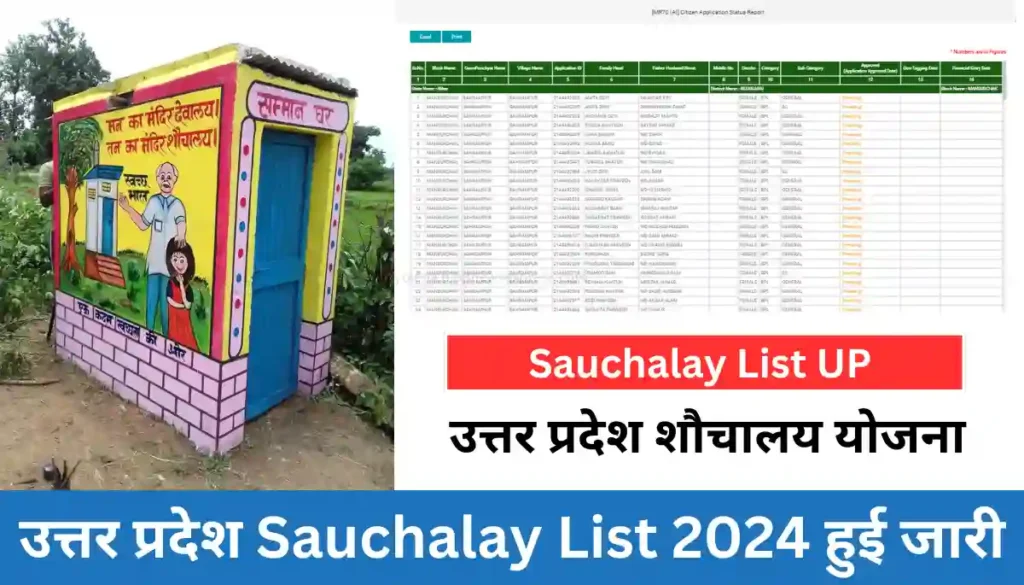 Sauchalay List UP 2024 - उत्तर प्रदेश शौचालय योजना हुई जारी, यहां करें चेक sbm.gov.in list 2024